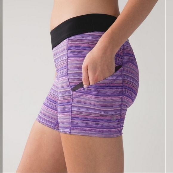 Lululemon What The Sport Short Space Dye Twist Iris Flower Pink Shell 2 - Picture 3 of 8